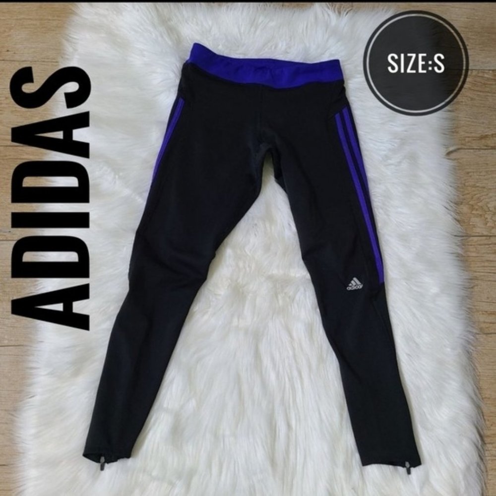 Adidas womens ultimate response climalite Sport Leggings Zip Ankles